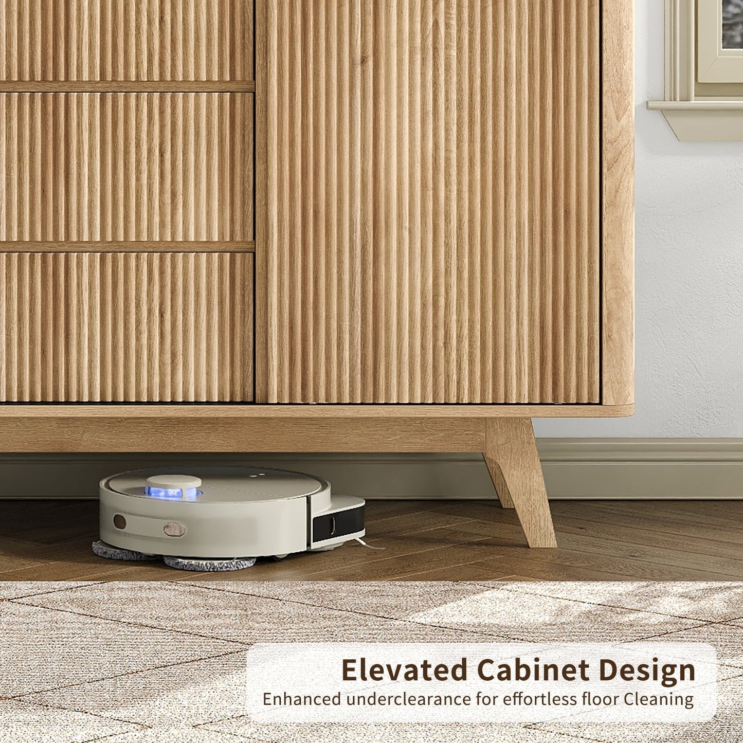 62" Buffet Cabinet Fluted - Vektaya