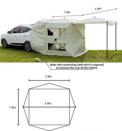 Rear Extension Tent Canopy Portable Multi-function