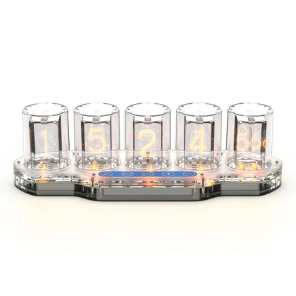LED Light Nixie Tube Clock Simulation Gift Digital RGB 7 Colors 6 Display Modes Acrylic Glow Home Gaming Table Decoration Timer