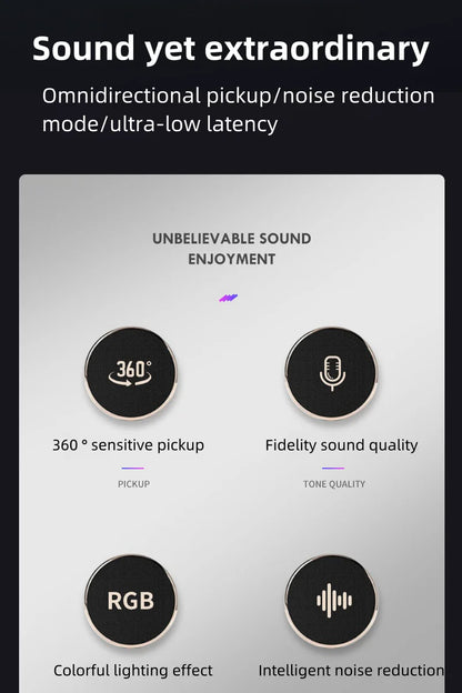 Bluedio S3000 USB/XLR Dynamic Microphone With Headphone Jack/RGB/Mute for Mixer PC Gaming Recording Streaming PS5/4 AmpliGame