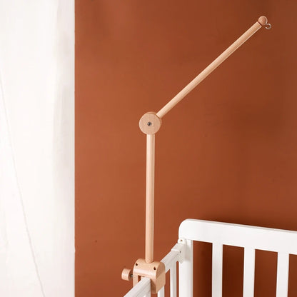 Baby Wooden Crib Mobile Bed Bell Hanging Rattle Toy Newborn Music Box Bed Bell Hanging Toys Holder Bracket Infant Crib Baby Gift