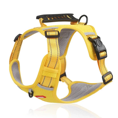 Adjustable Reflective Dog Harness Breathable Pet Vest with Handle Tactical Chest Strap Harness for Outdoor Use Puppy Supplies