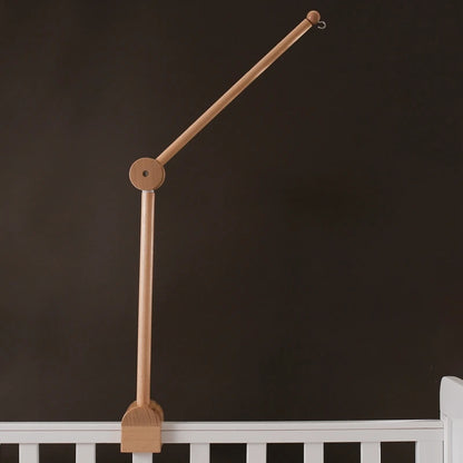Baby Wooden Crib Mobile Bed Bell Hanging Rattle Toy Newborn Music Box Bed Bell Hanging Toys Holder Bracket Infant Crib Baby Gift