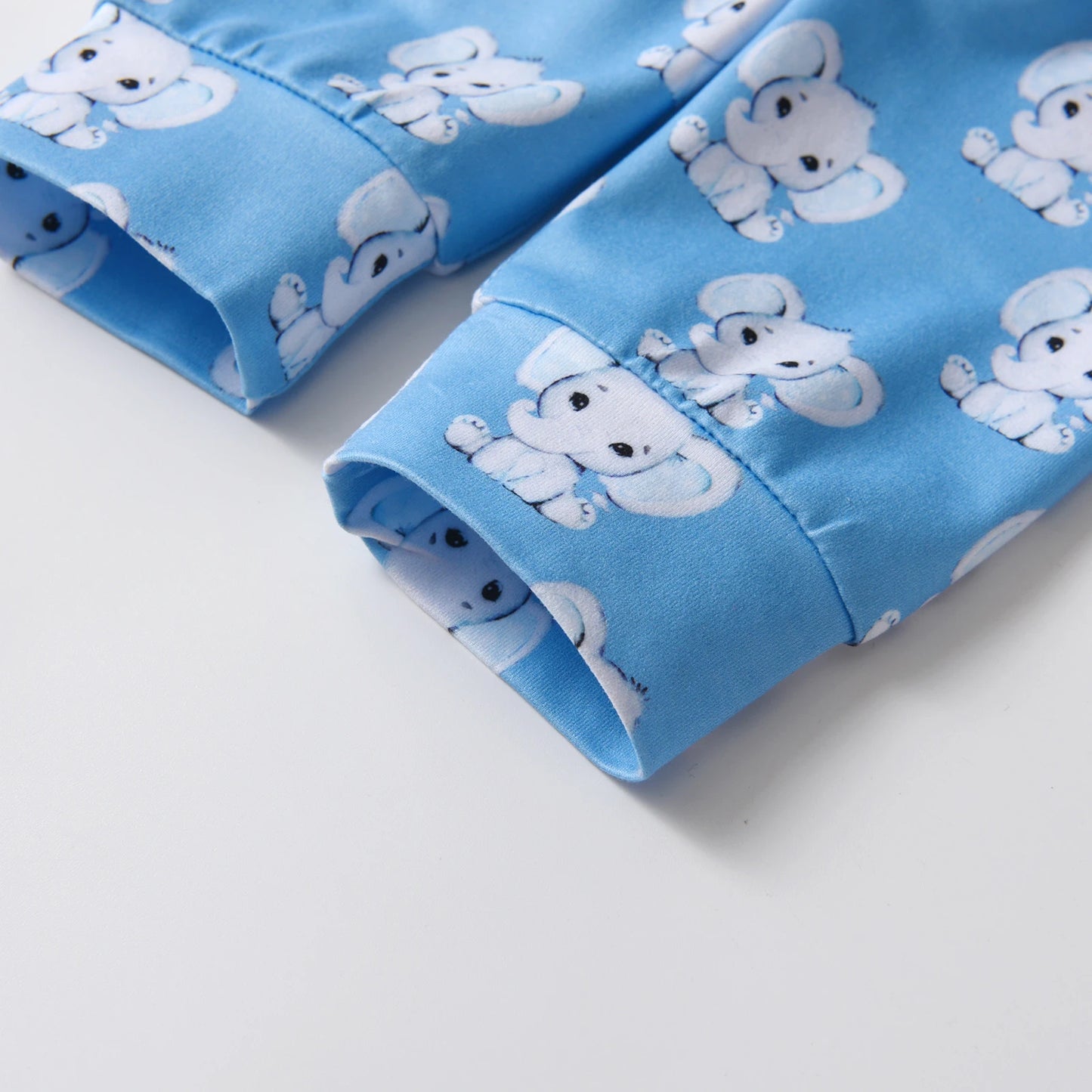 Newborn Baby Boy Clothes Infant Boys Long Sleeve Cartoon Elephant Print Romper Pants Hat 3pcs Outfits Set
