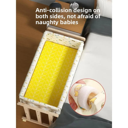 85Cm long simple solid wood baby crib
