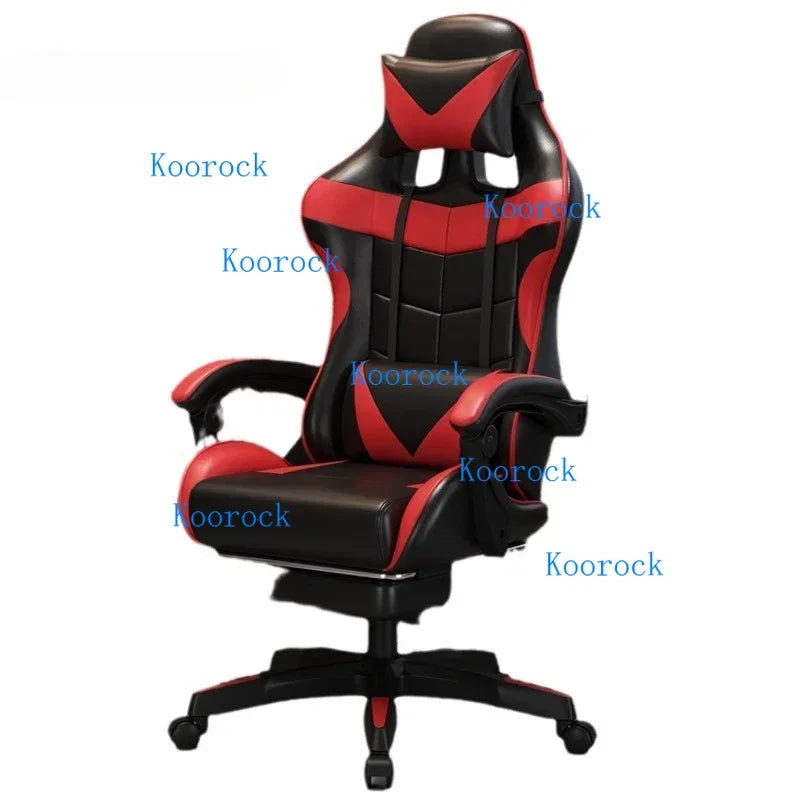 Professional Gaming Chair for PC with Adjustable Headrest and Lumbar Support, Suitable for Home and Internet Cafe