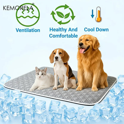 KEMORELA 1PC A Pet Cooling Pad Ceiling Washable And Anti Slip Bottom Large Dog Cooling Bed And Cat Ice Pad Cooling Pad For Pets