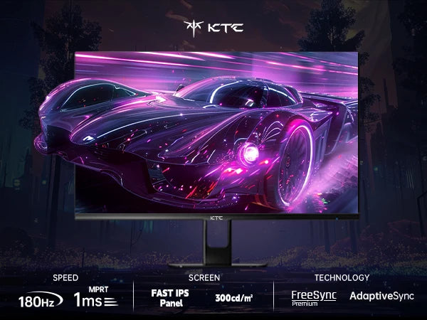 KTC Gaming Monitor 27 inch 180hz 1ms | Fast IPS Screen 1080p Monitor|2 x HDMI 2.0 &1 x Display Port 1.4 | Support Freesync and W