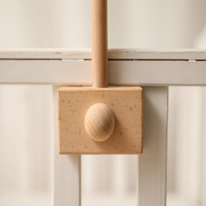 Baby Wooden Crib Mobile Bed Bell Hanging Rattle Toy Newborn Music Box Bed Bell Hanging Toys Holder Bracket Infant Crib Baby Gift