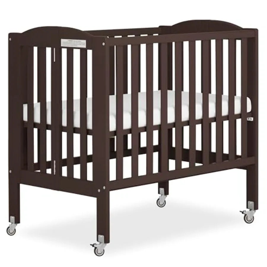 Dream On Me 2-in-1 Portable Mini Crib, Non-Full Size Baby Crib for Small Spaces, 2 Mattress Heights, Compact Travel Design, Inc