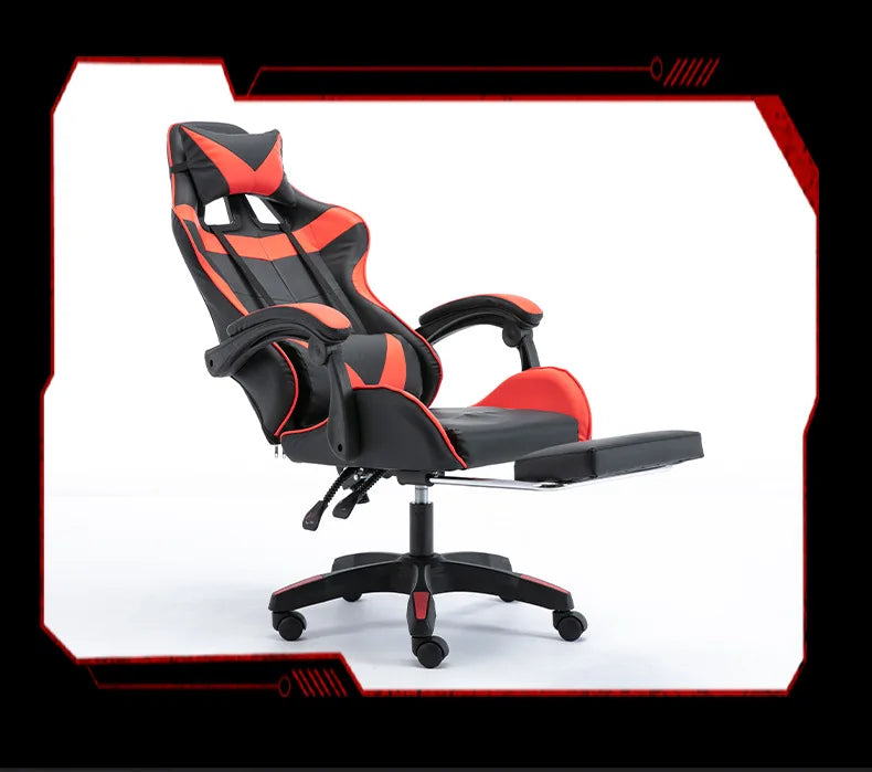 Professional Gaming Chair for PC with Adjustable Headrest and Lumbar Support, Suitable for Home and Internet Cafe