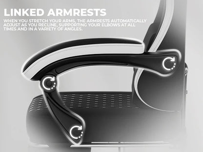 Gaming Chair with Footrest, Ergonomic Computer Chair with Headrest and Lumbar Support，Office Chair with Linkage Armrests