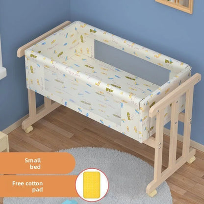 85Cm long simple solid wood baby crib