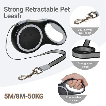 Retractable Big Dog Leash for Small Large Dogs 5M 8M Automatic Adjustable Pet Extendable Strap Yorkie Puppy Lead Rope Supplies