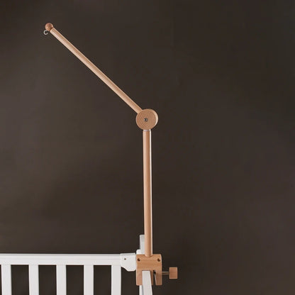 Baby Wooden Crib Mobile Bed Bell Hanging Rattle Toy Newborn Music Box Bed Bell Hanging Toys Holder Bracket Infant Crib Baby Gift