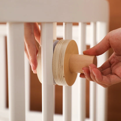 Baby Wooden Crib Mobile Bed Bell Hanging Rattle Toy Newborn Music Box Bed Bell Hanging Toys Holder Bracket Infant Crib Baby Gift
