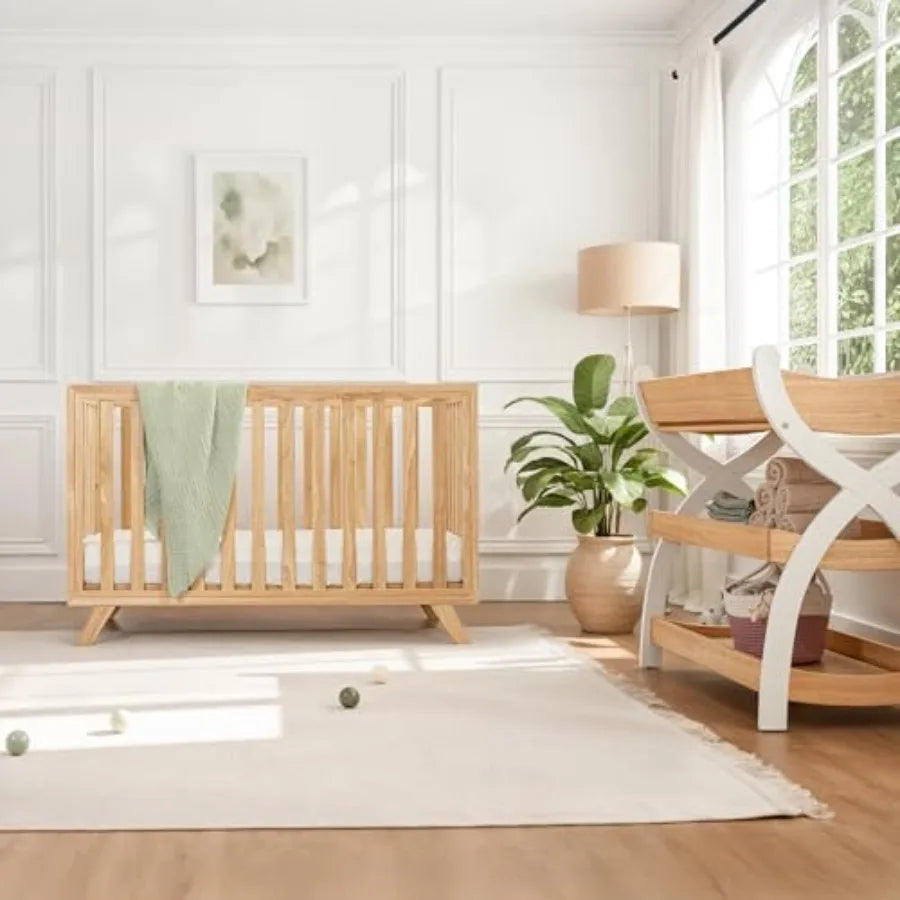 Comfy Cubs Baby Crib for 0 to 3 Years - Adjustable Mattress Height, en Crib for Baby, Elegant Nursery Furniture, Designed in Th