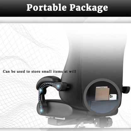 Ergonomic Gaming Chair, Electronic Gaming Chair With Pocket Spring Pad And Footrest, Height Adjustable Computer Chair