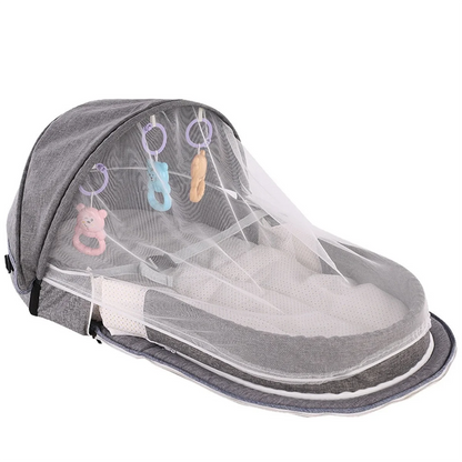 Portable Folding Baby Crib With Net And Awning Nest Baby Bed For Camping Infant Bed Bassinet For Baby