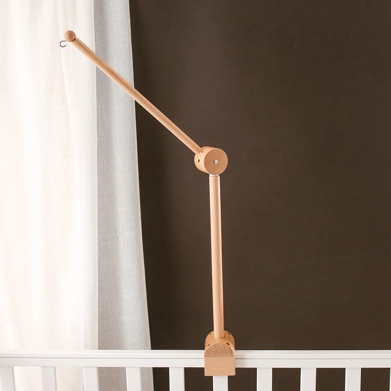 Baby Wooden Crib Mobile Bed Bell Hanging Rattle Toy Newborn Music Box Bed Bell Hanging Toys Holder Bracket Infant Crib Baby Gift