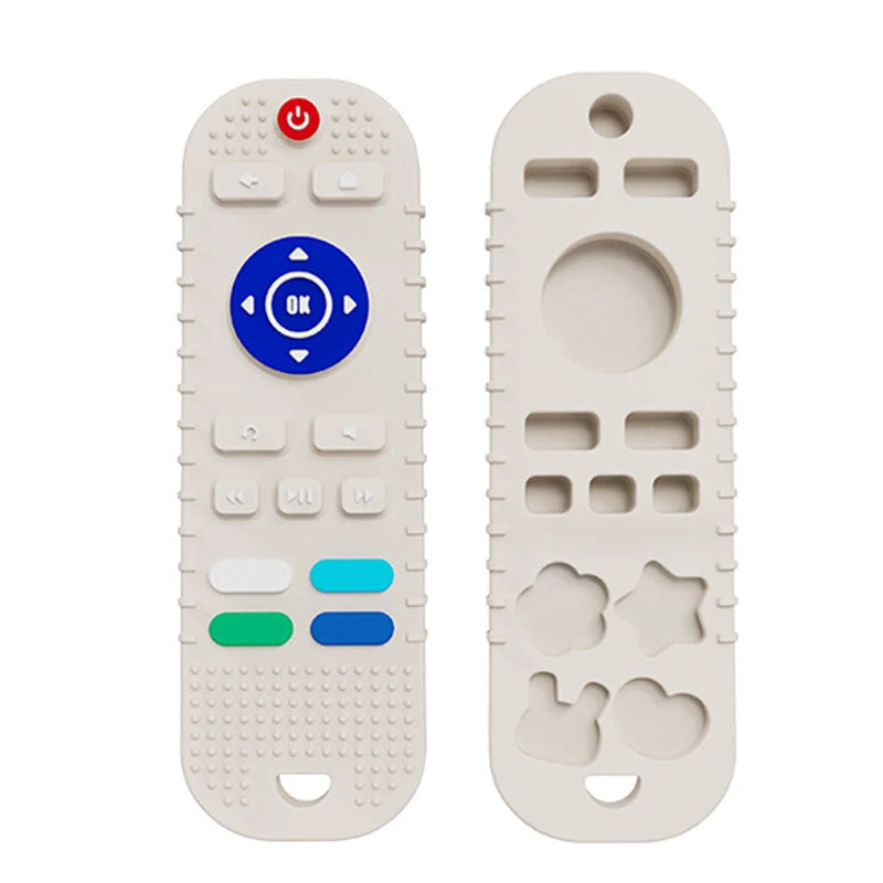 Silicone Baby Teething Toys BPA Free TV Remote Control Shape Teething Toys Chew Relief Soothe Babies Gums for Babies Toddlers