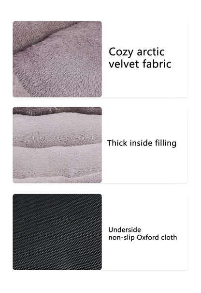 Soft Square Large Dog Sofa Elastic Dog House Cushion Winter Warm Medium Dog Bed Washable Cat Kennel House Accessories