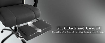 Ergonomic Gaming Chair with Individually Wrapped Spring Cushioning Breathable Fabric Adjustable Lumbar Support for