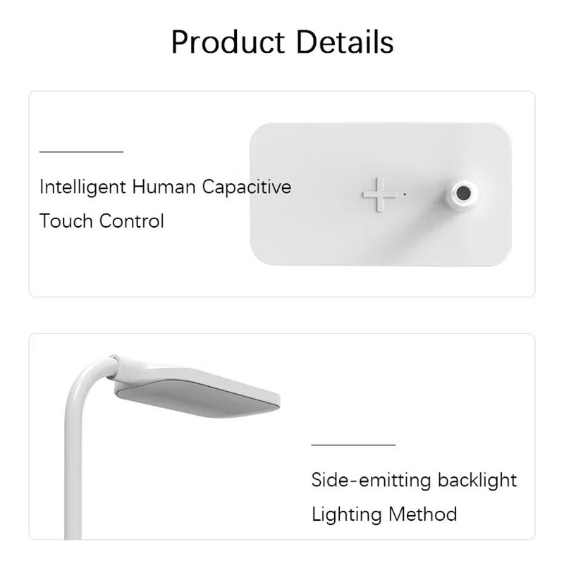LED Desk Lamp with Wireless Charger and USB Plug in Port Bedside Night Light Touch Dimmable Eye-Caring for Gaming Reading Home