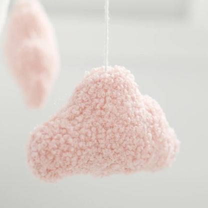 Wooden Crib Mobile Baby Bed Bell Rattle Toy Soft Felt Cartoon Bear Mobile bracket Newborn Music Box Bed Bell Hanging Bracket Toy