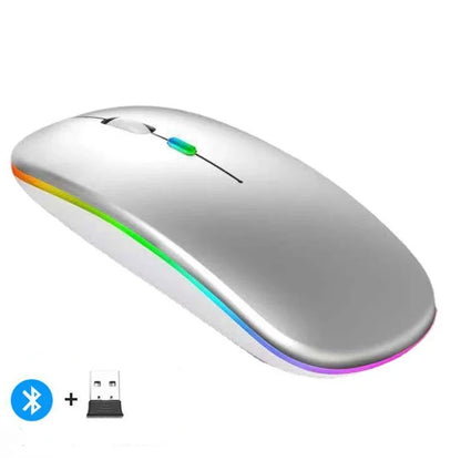 Wireless Mouse Bluetooth--compatible RGB Rechargeable Mouses Wireless Computer Silent Mice LED Backlit Ergonomic Gaming Mouse