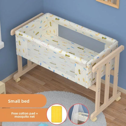 85Cm long simple solid wood baby crib