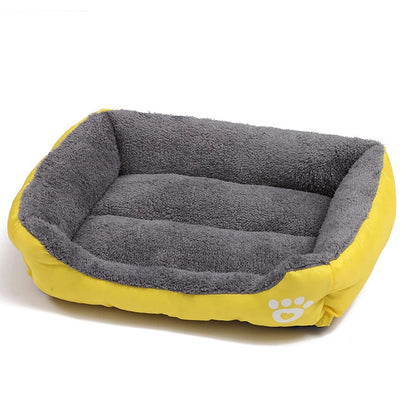 Soft Square Large Dog Sofa Elastic Dog House Cushion Winter Warm Medium Dog Bed Washable Cat Kennel House Accessories