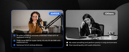 NearStream USB XLR Dynamic Microphone Boom Arm Professional PC Mic for Gaming Studio Set Podcast Recording Streaming Microphone