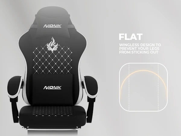 Gaming Chair with Footrest, Ergonomic Computer Chair with Headrest and Lumbar Support，Office Chair with Linkage Armrests