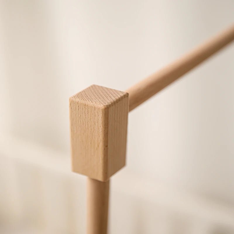 Baby Wooden Crib Mobile Bed Bell Hanging Rattle Toy Newborn Music Box Bed Bell Hanging Toys Holder Bracket Infant Crib Baby Gift