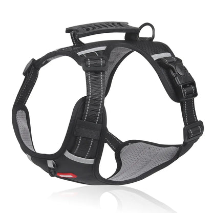 Adjustable Reflective Dog Harness Breathable Pet Vest with Handle Tactical Chest Strap Harness for Outdoor Use Puppy Supplies