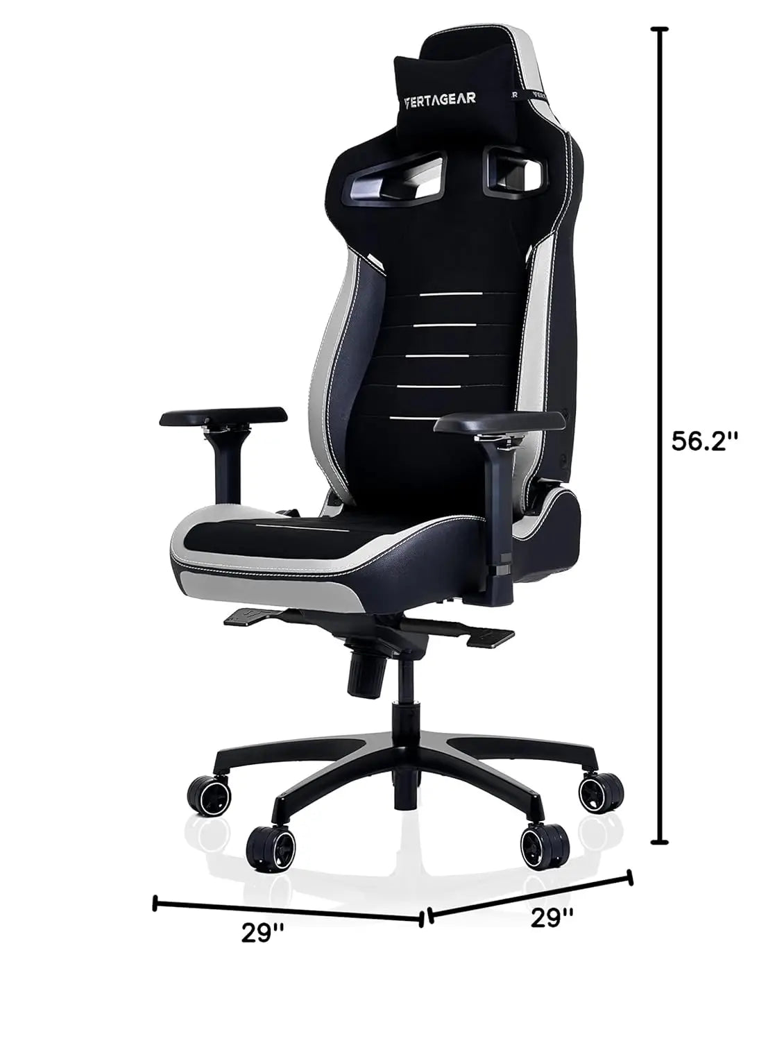 PL4800 Ergonomic Big & Tall Gaming Chair Featuring ContourMax Lumbar & VertaAir Seat Systems - RGB LED Kits Upgradeable, Custom
