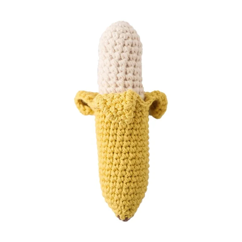 1Pc Customized Baby Teether Wooden Bracelet Crochet Rattle Toys BPA Free Crochet Lemon Bunny Rodent Rattle Newborn Toys Gift