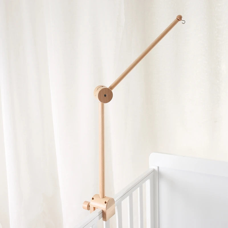 Baby Wooden Crib Mobile Bed Bell Hanging Rattle Toy Newborn Music Box Bed Bell Hanging Toys Holder Bracket Infant Crib Baby Gift