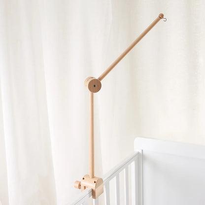 Baby Wooden Crib Mobile Bed Bell Hanging Rattle Toy Newborn Music Box Bed Bell Hanging Toys Holder Bracket Infant Crib Baby Gift
