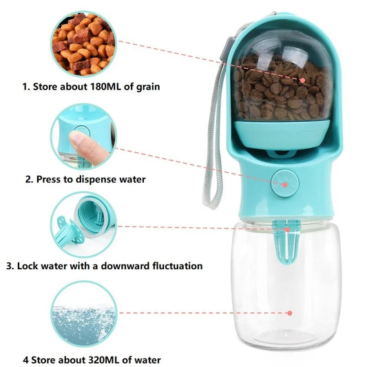 320/500ML Portable Dog Cat Water Bottle for Dog Gourd Walk Drinking Bottle Dog Pet Supplies Food Bowl