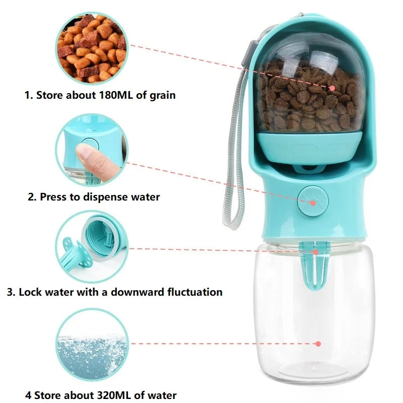 320/500ML Portable Dog Cat Water Bottle for Dog Gourd Walk Drinking Bottle Dog Pet Supplies Food Bowl