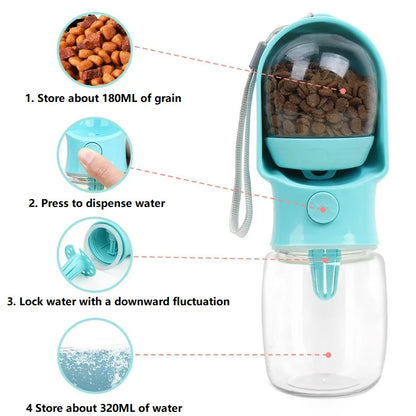 320/500ML Portable Dog Cat Water Bottle for Dog Gourd Walk Drinking Bottle Dog Pet Supplies Food Bowl