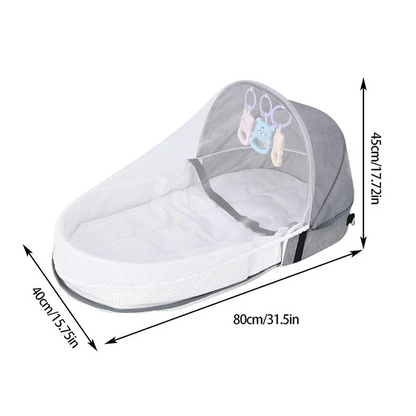 Portable Folding Baby Crib With Net And Awning Nest Baby Bed For Camping Infant Bed Bassinet For Baby