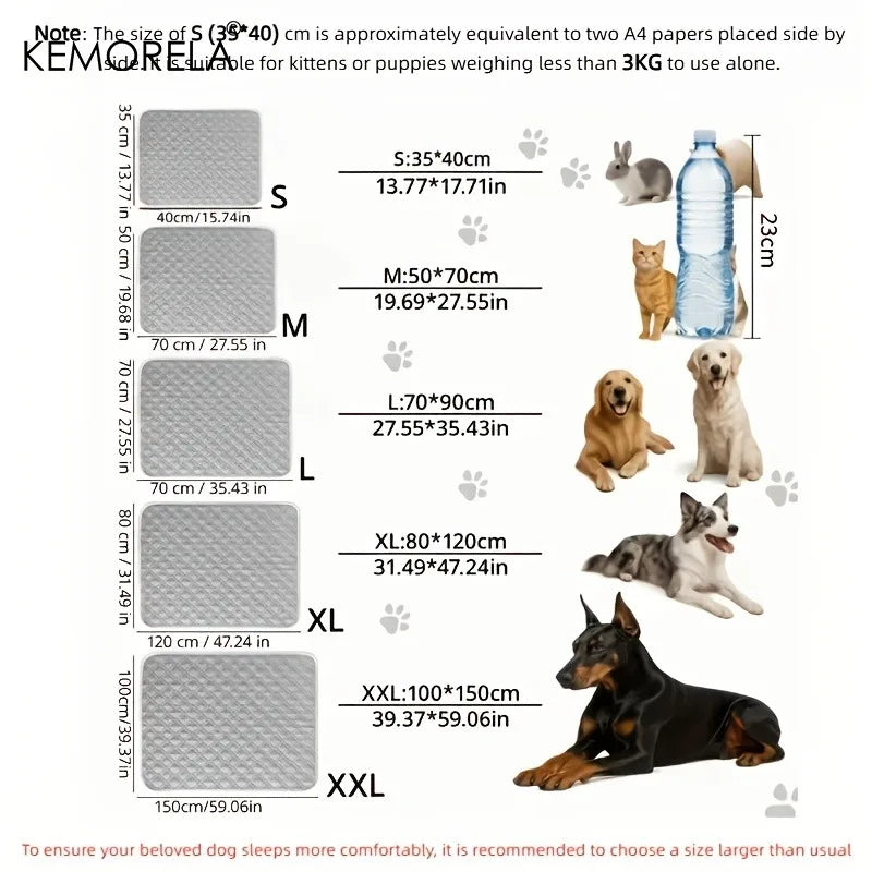 KEMORELA 1PC A Pet Cooling Pad Ceiling Washable And Anti Slip Bottom Large Dog Cooling Bed And Cat Ice Pad Cooling Pad For Pets