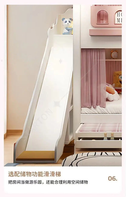 Baby Crib Bassinet, Childrens Toddler Bunk Bed, Montessori Trundle Princess Wooden Hut, Mezzanine Cradle Camas Ninos