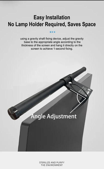 RGB 30cm Monitor Hanging Lamp – Stepless Dimmable LED Screen Bar for Work & Gaming & Study