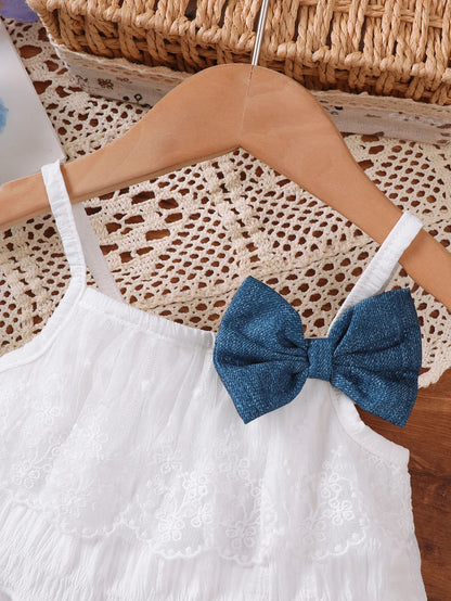 3Pcs Baby girl Lace Ruffled Camisole Top+Bow shorts+Heart mini bag Set suitable for 0-3 Year Baby girl Summer Fashion Set