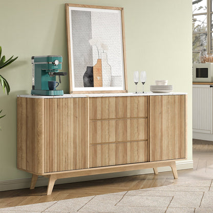 62" Buffet Cabinet Fluted - Vektaya